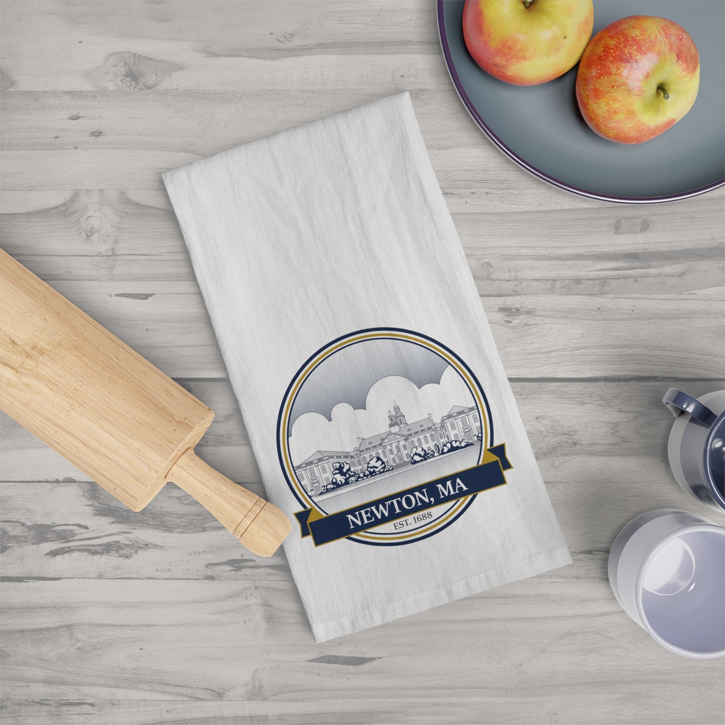 Newton City Hall: Flour Sack Tea Towel