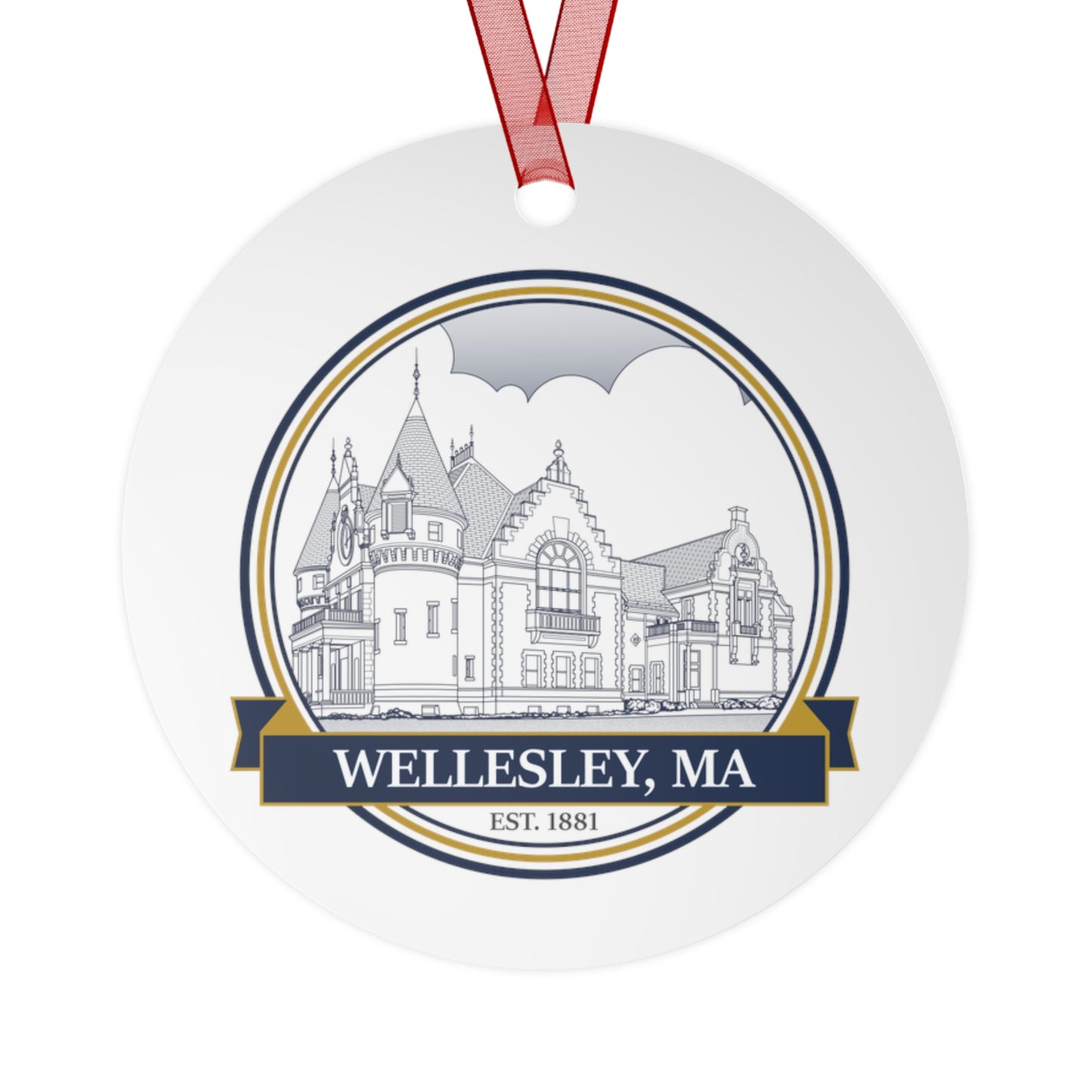Wellesley Town Hall: Premium Ornament